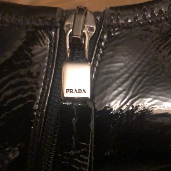 PRADA Booties, black patent leather, 38.5 - Picture 6 of 8